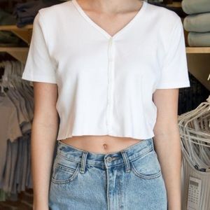 brandy melville john galt white jessie top